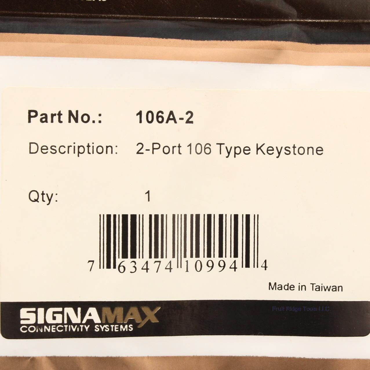 SignaMax 106A-2 2-Port 106 Type Keystone