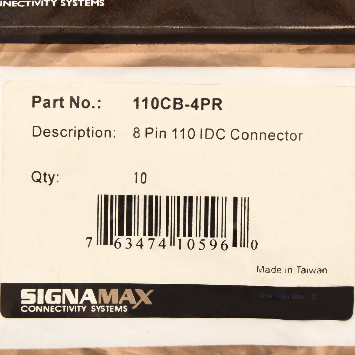 10pk SignaMax 8 Pin 110 IDC Connectors C-4 Clip Blocks Terminal Patch 110CB-4PR