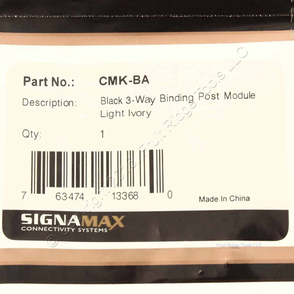 Signamax CMK-BA Black 3-Way Binding Post Module Light Ivory