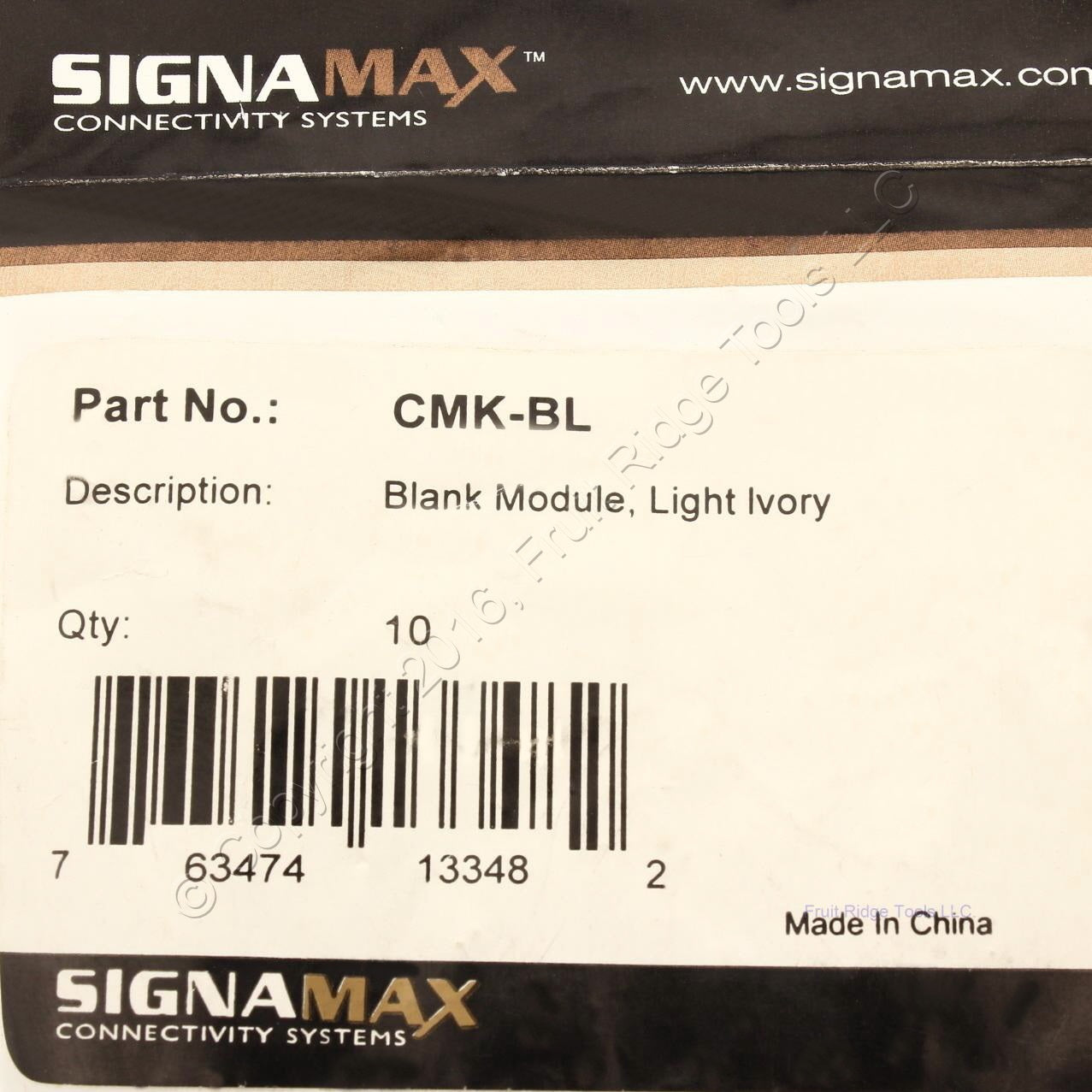 10 Pack SignaMax Light Ivory Blank Module Inserts CMK-BL