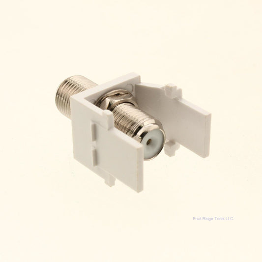 F-Type Module White Coaxial Connector Pack Of 1 BY SIGMA MAX CMK-F-WH