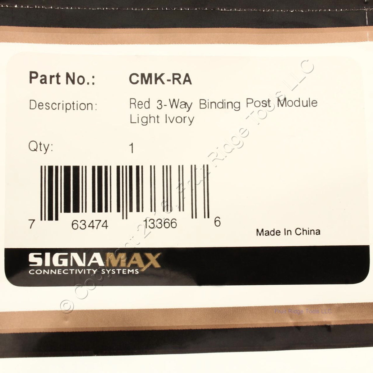 Signamax CMK-RA Red 3-Way Binding Post Module Light Ivory