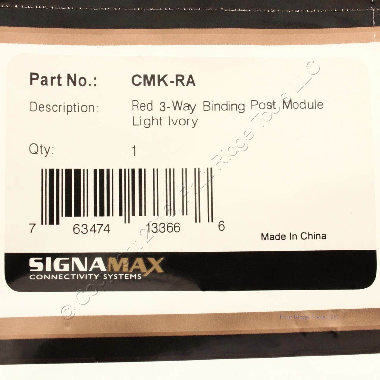 Signamax CMK-RA Red 3-Way Binding Post Module Light Ivory