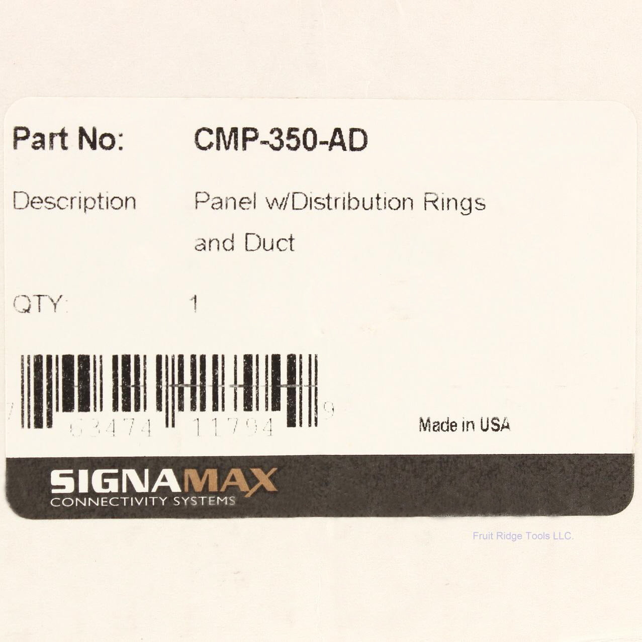SignaMax Panel W/ Distribution Rings and Duct CMP-350-AD