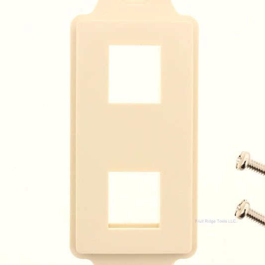 SignaMax DA-2 Almond 2-Port Decorator Style Keystone Wallplate Cover Insert DA-2