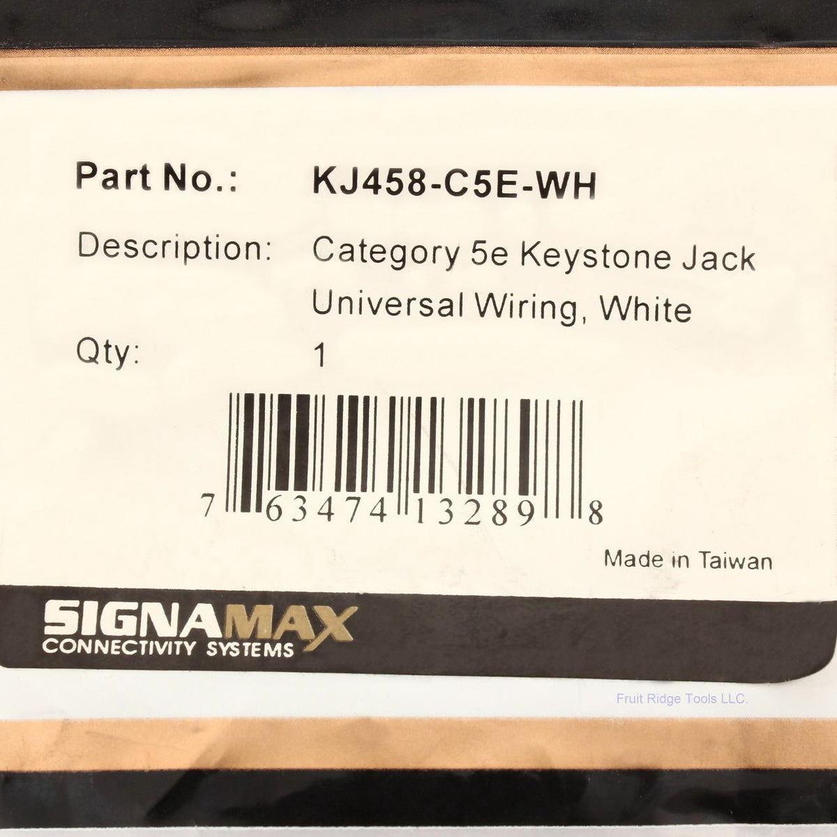 SignaMax J458-C5E-WH White Category 5e Keystone Jack