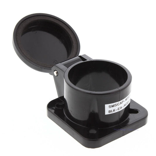 Black Molded Panel Mount Snap Back Cover Protective Cap