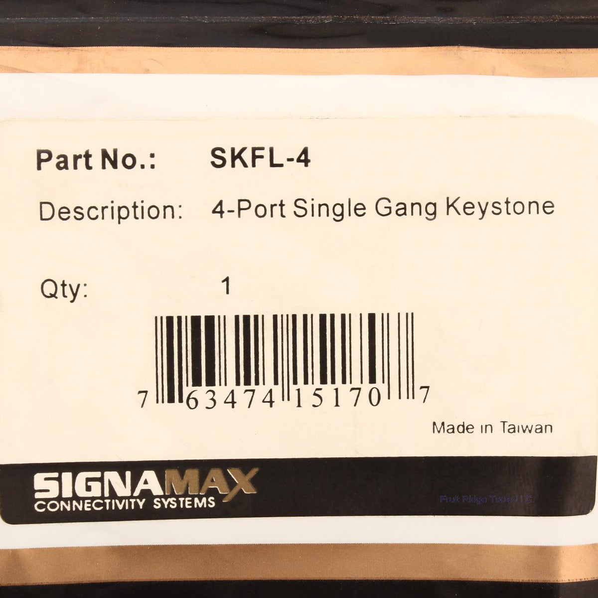 Signamax SKFL-4 4-Port Single Gang Keystone