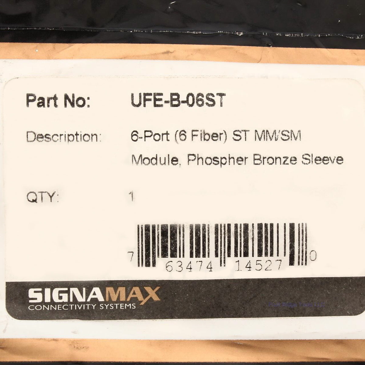 SignaMax UFE-B-06ST 6-Port 6 Fiber ST Phospher Bronze Sleeve Module