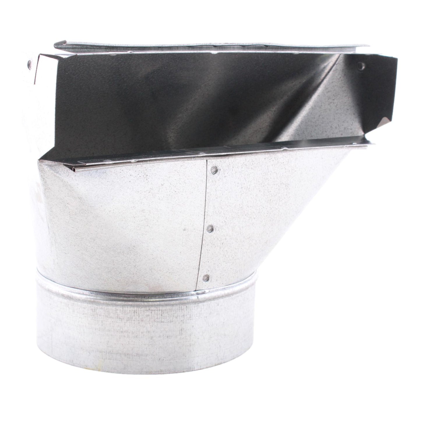 Snappy 13-206 90 Degree Galvanized Steel Stack Boot 2-1/4 x 10 in. 6 in. Dia