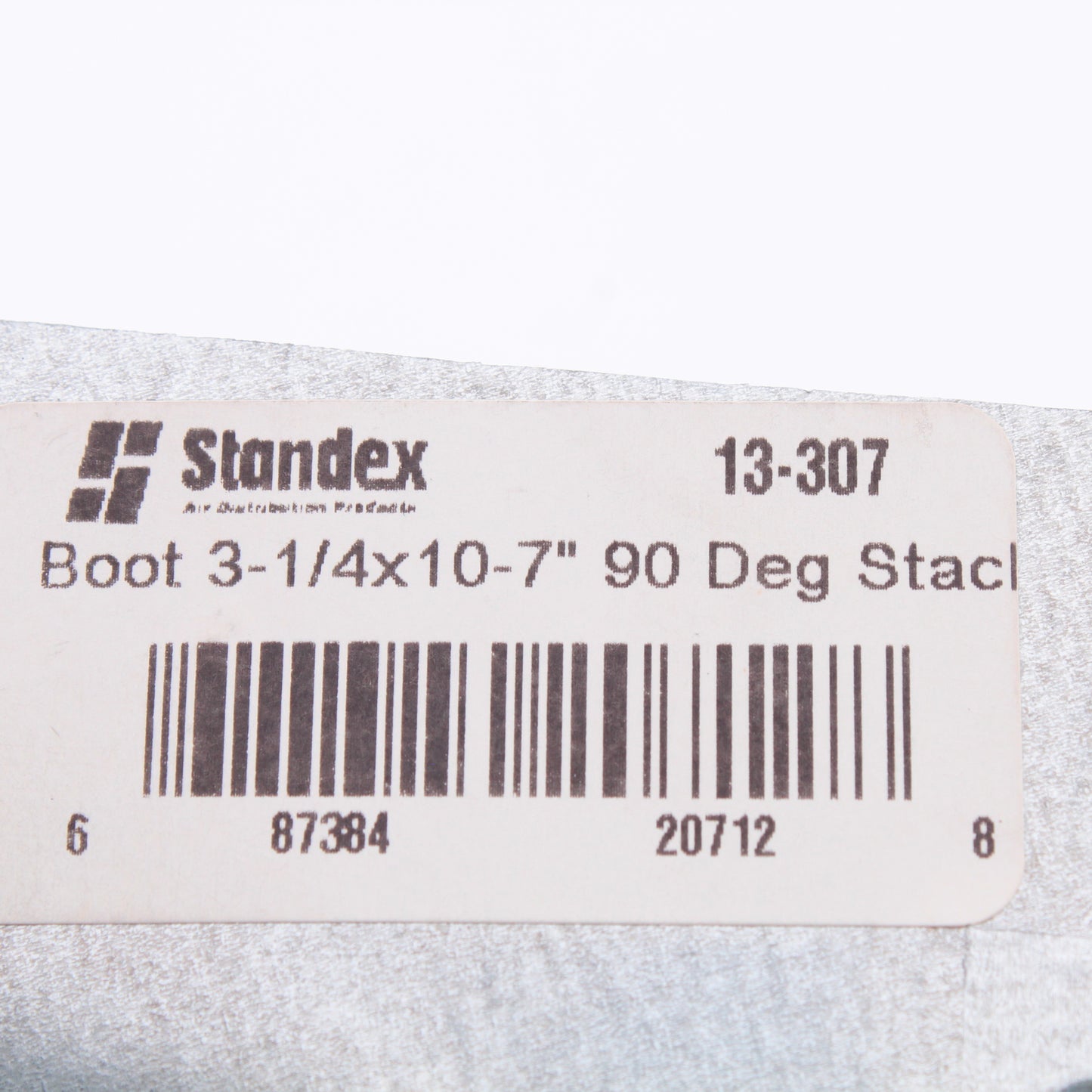 Standex 13-307 Boot 3-1/4 x 10-7" 90 Degree Stack