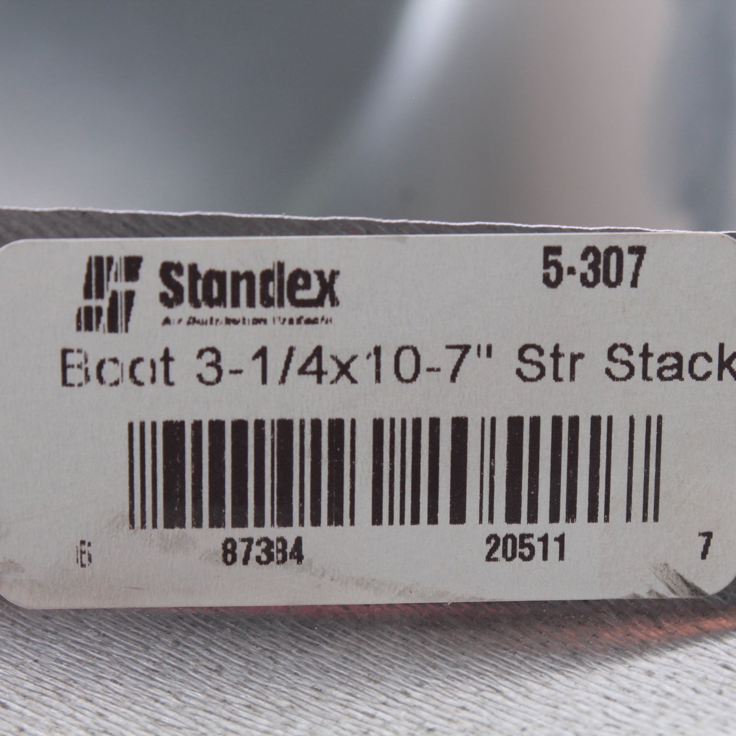 Standex 5-307 Straight 3.25" x 10" x 7" Hood Transition Fan Boot Collar Crimped