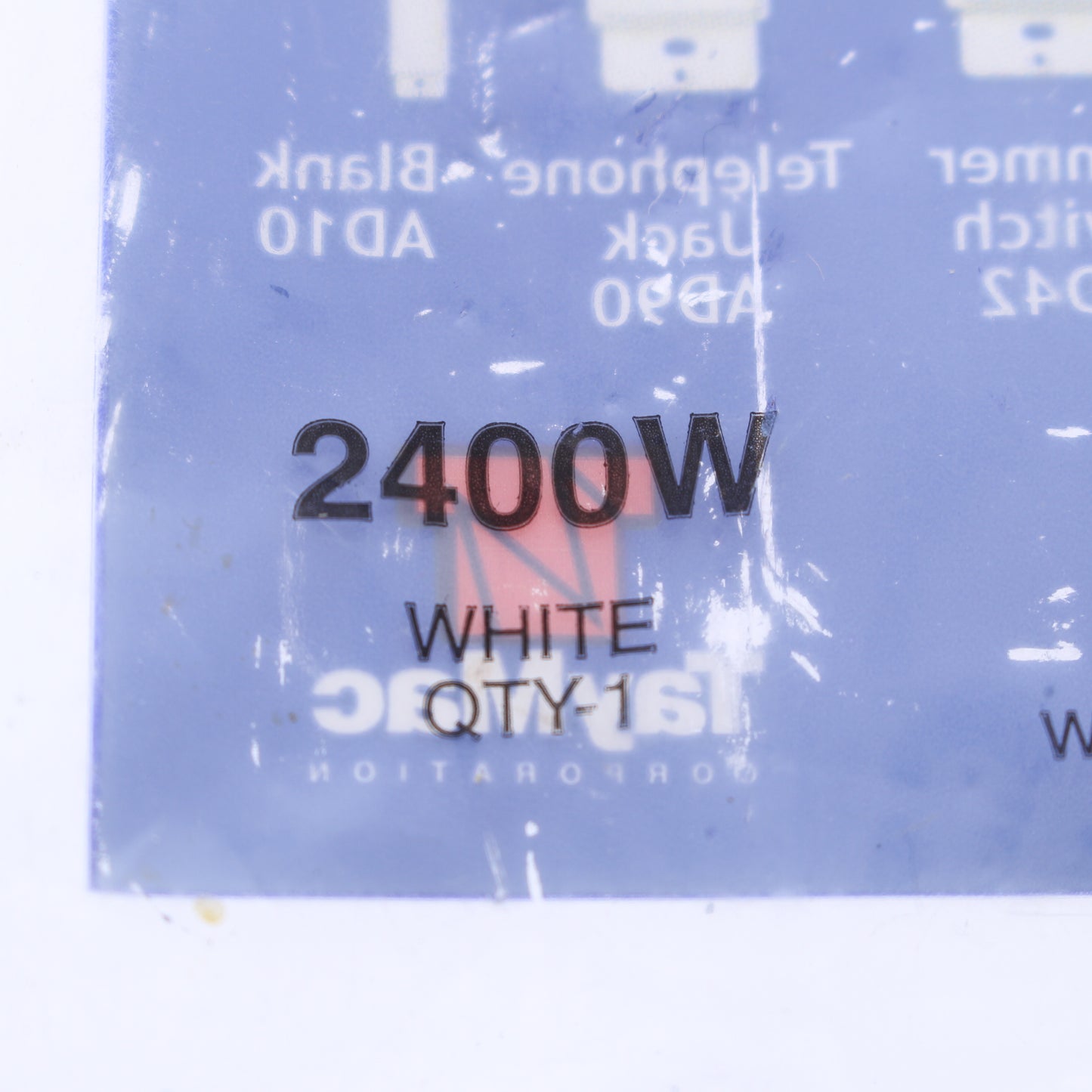 TayMac 2400W Masque White 2-Gang Paintable Decorator Outlet Toggle Switch Cover