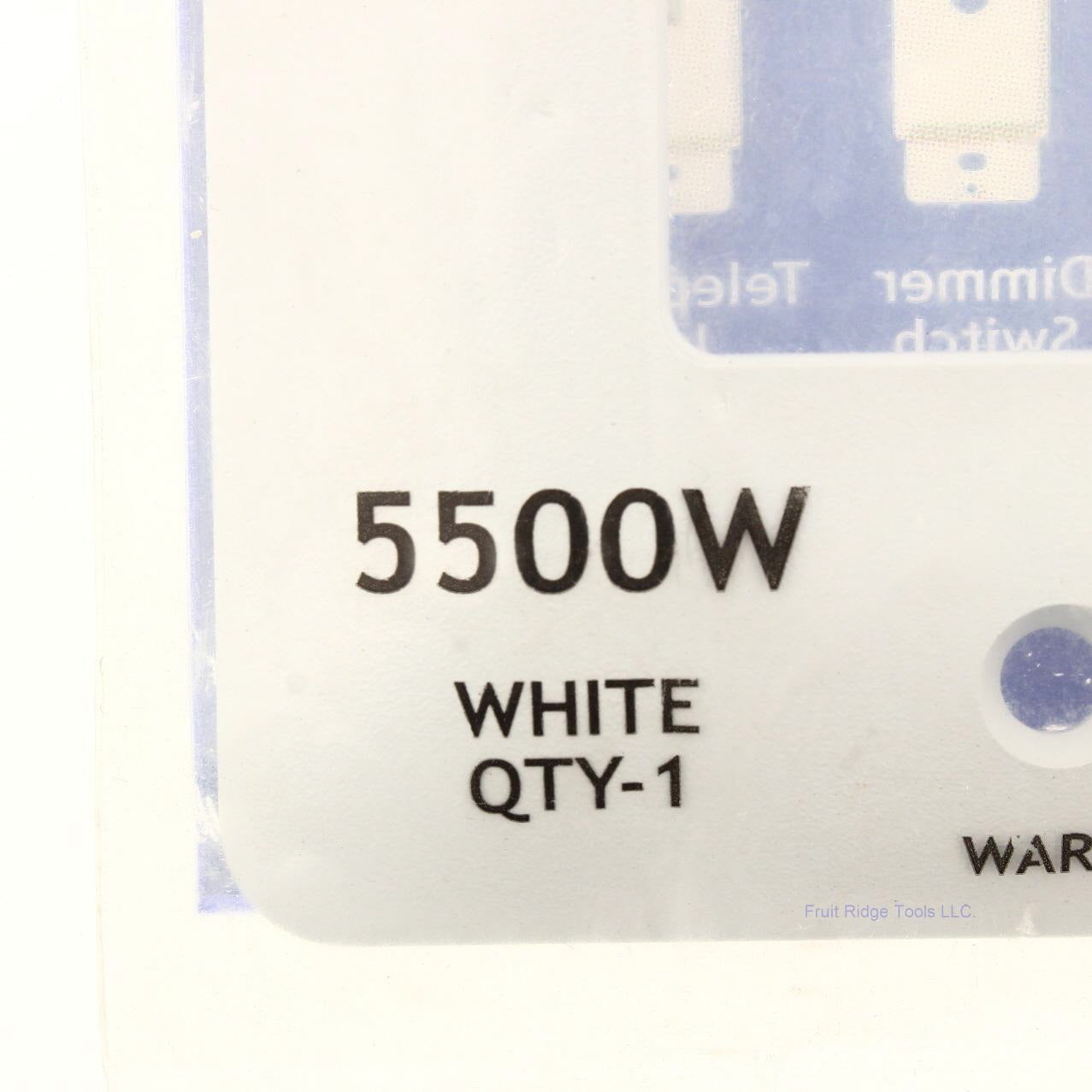 TayMac 5500W White 2-Gang Decorator Cover Unbreakable Nylon Wallplate