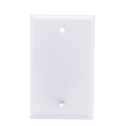 Thomas & Betts S340WHE White 1-Gang Metal Blank Cover