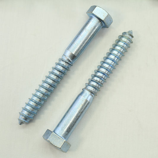 Universal Fastenings 012400LAG Hex Head Lag Screws .5" x 4" Zinc-Plated 25-Pack