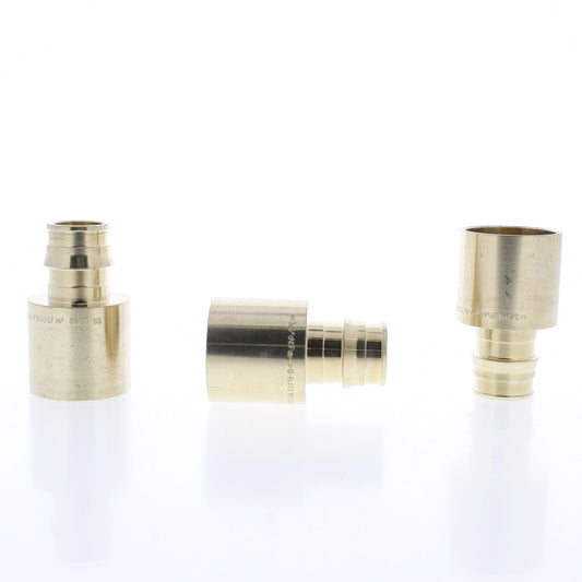 10-pack of Uponor LF4517510 ProPex Lf Brass Sweat Adapters 3/4" PEX x 1" Copper