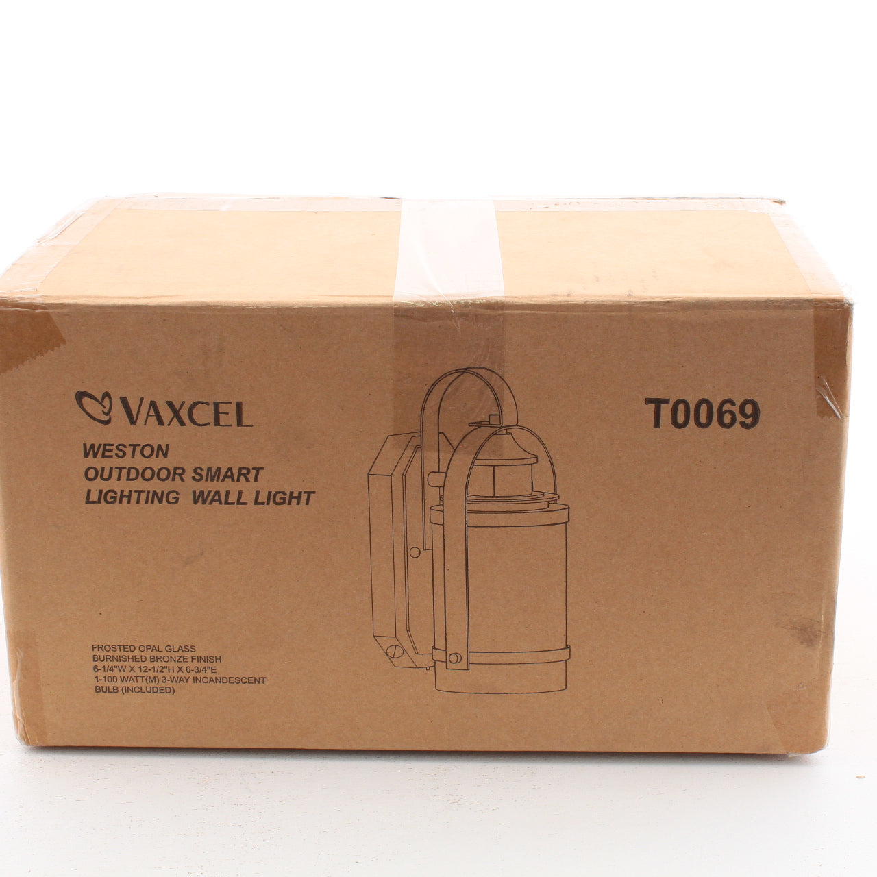 Vaxcel International T0069 Weston Smart 12" Outdoor Wall Light Burnished Bronze