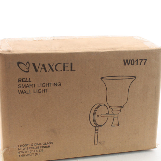 Vaxcel Bell Instalux Indoor 10" Wall Light Sconce 60W Steel Satin Nickel W0177