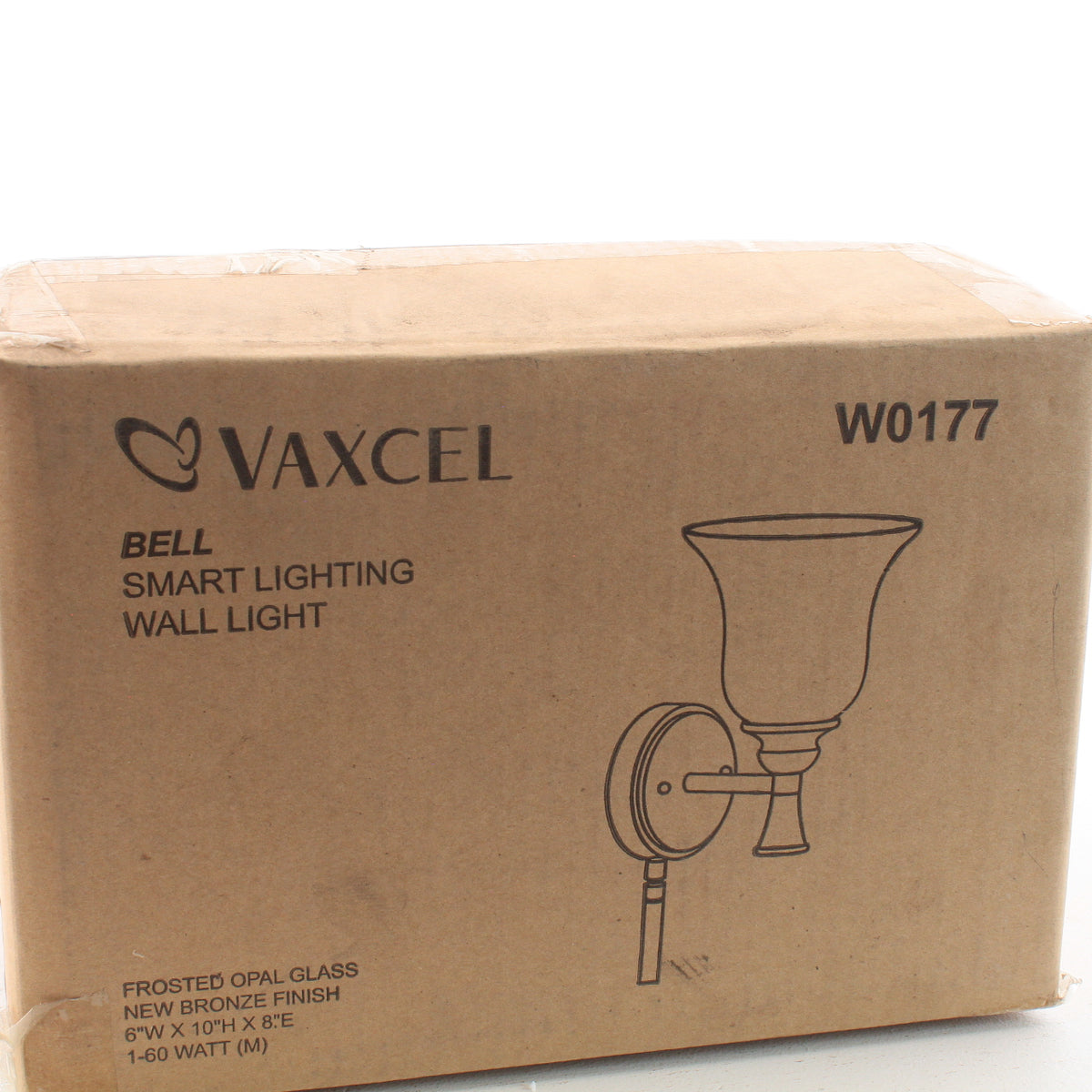 Vaxcel Bell Instalux Indoor 10" Wall Light Sconce 60W Steel Satin Nickel W0177
