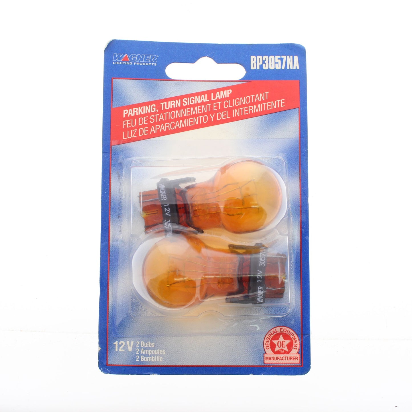 2 Wagner BP3057NA 12V Amber Turning Signal Lamp Parking Light Bulbs