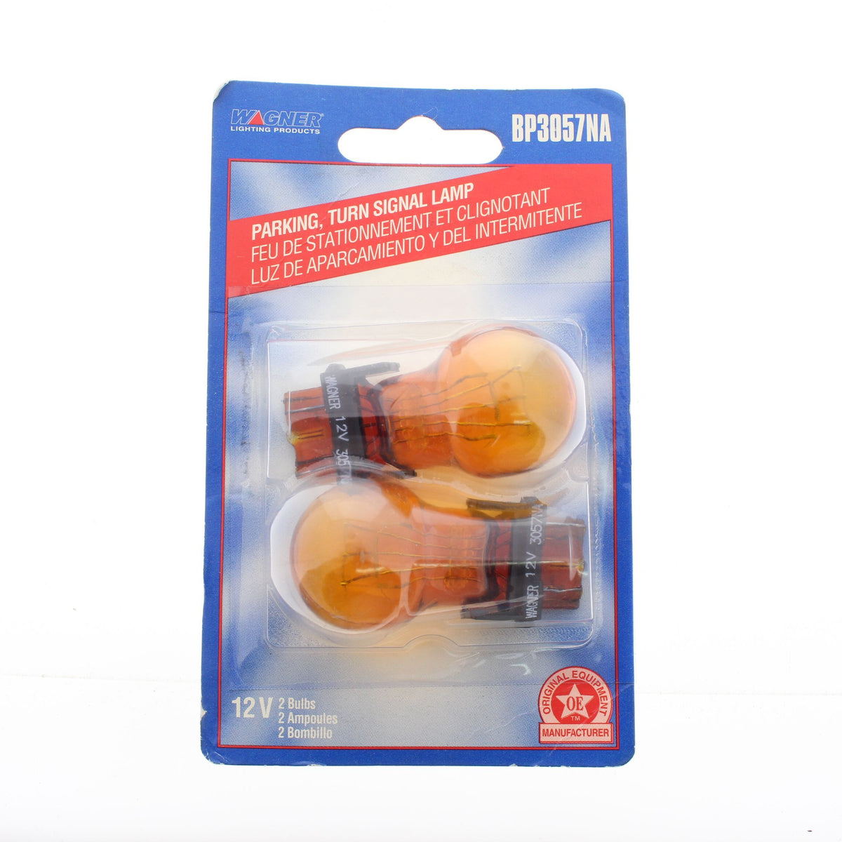 2 Wagner BP3057NA 12V Amber Turning Signal Lamp Parking Light Bulbs