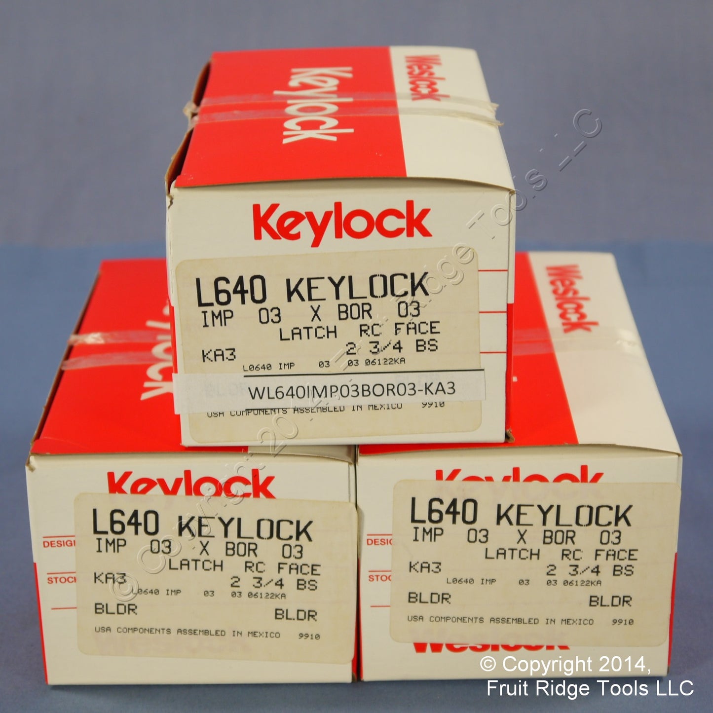 Weslock L640IMP03BOR03-KA3 Polished Brass Left-handed Impresa 640 Keylock Knob