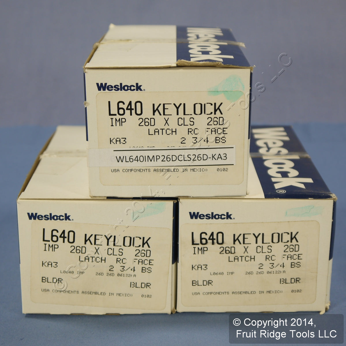 Weslock L640IMP26DCLS26D-KA3 3 Left Traditonale Impresa 640 Satin Chrome Keylock