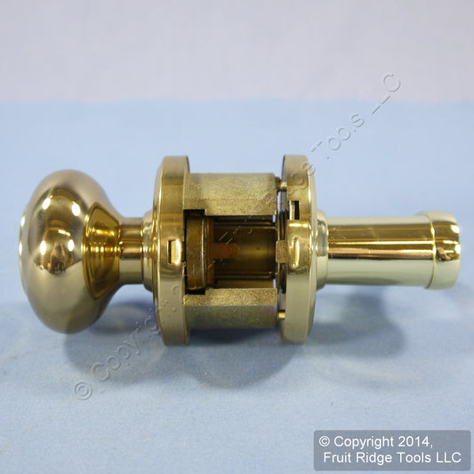 Right Weslock Polished Brass Traditonale Impresa 640 Keylock Knob Bordeau Latch