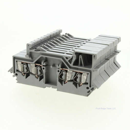 10 Wago Din Rail Mount Terminal Blocks 4-Position 28-14AWG 10A Clamp 280-609