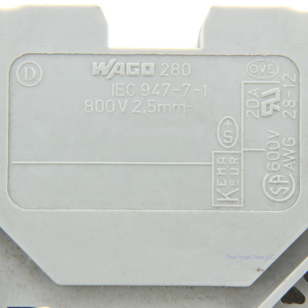8-Pack Wago 280-621 Gray DIN Rail Mount Terminal Block 4 Positions 24A