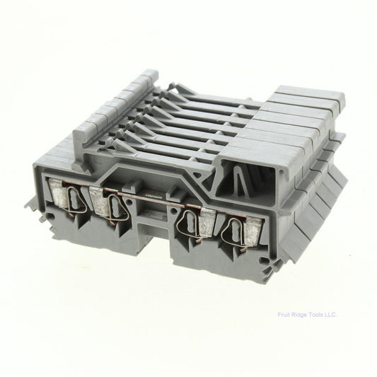 8-Pack Wago 280-621 Gray DIN Rail Mount Terminal Block 4 Positions 24A