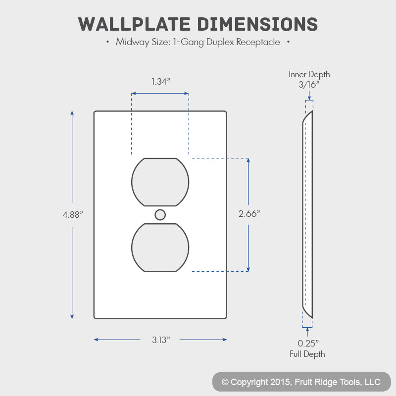 Cooper PJ8W White 1-Gang Duplex Unbreakable Nylon Mid-Size Wallplate Cover 3pcs