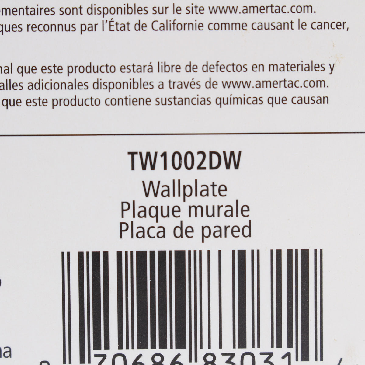 Zenith White Dual Telephone LandLine Jack Wallplate Cover TW1002DW