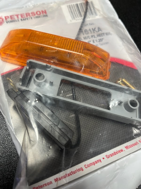 Peterson 161KA Amber Piranha LED Clearance Side Marker Light Sealed Bracket