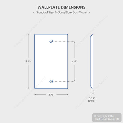 25pk Hubbell White 1Gang Blank Unbreakable Nylon Cover Wallplates Box Mount P13W