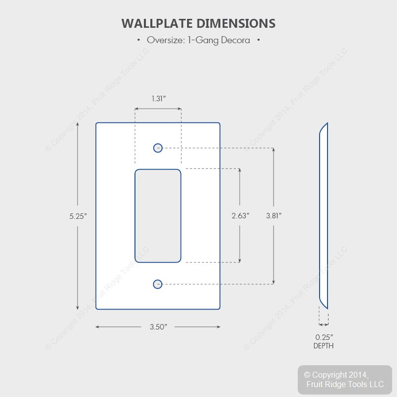 Leviton 86601 Ivory 1-Gang Decora GFCI GFI Plastic Oversize Wallplate Cover