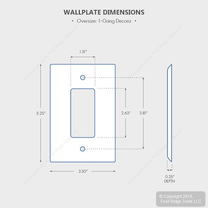 Leviton 86601 Ivory 1-Gang Decora GFCI GFI Plastic Oversize Wallplate Cover