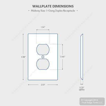 Leviton PJ8-T Light Almond 1-Gang Duplex Unbreakable Midway Wallplate Cover 3pcs