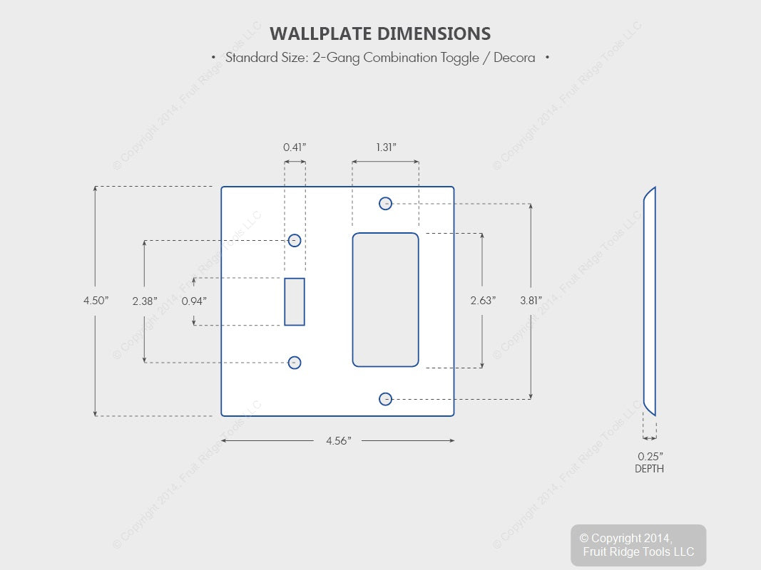 Leviton 80707-W White 2-Gang Toggle Decora GFCI Unbreakable Wallplate Cover 2pcs