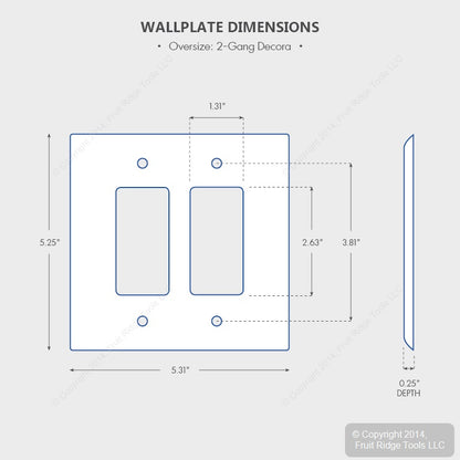 Leviton Oversize Ivory 2-Gang Leviton Decora Wallplate Gfci Jumbo Cover 86602