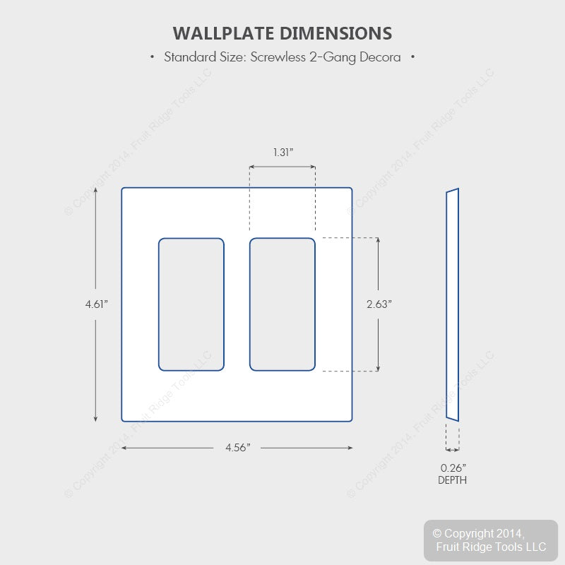Leviton 80309-A Almond 2-Gang Decora Unbreakable Nylon Standard Wallplate Cover