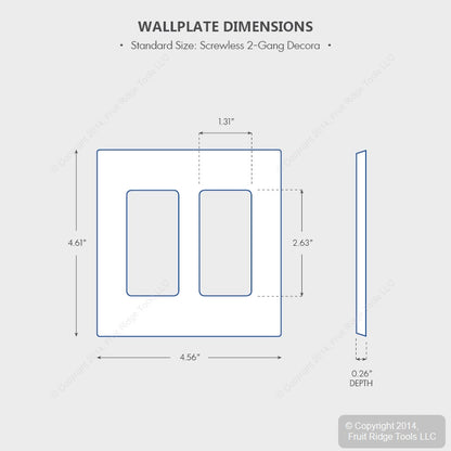 Leviton 80309-A Almond 2-Gang Decora Unbreakable Nylon Standard Wallplate Cover