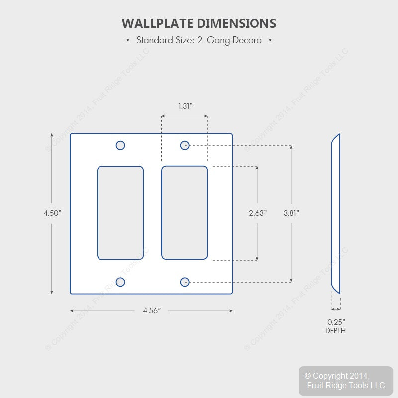 Leviton 80409-A Almond 2-Gang Decora GFCI GFI Plastic Standard Wallplate Cover