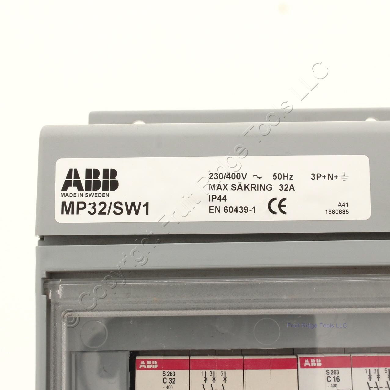 ABB Splashproof Combination Modular for 32A IP44 3P+N+E IEC 60309 MP32/SW1