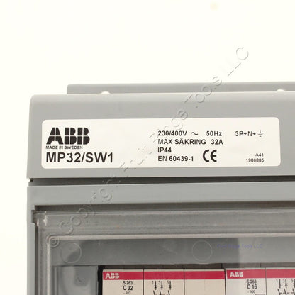 ABB Splashproof Combination Modular for 32A IP44 3P+N+E IEC 60309 MP32/SW1