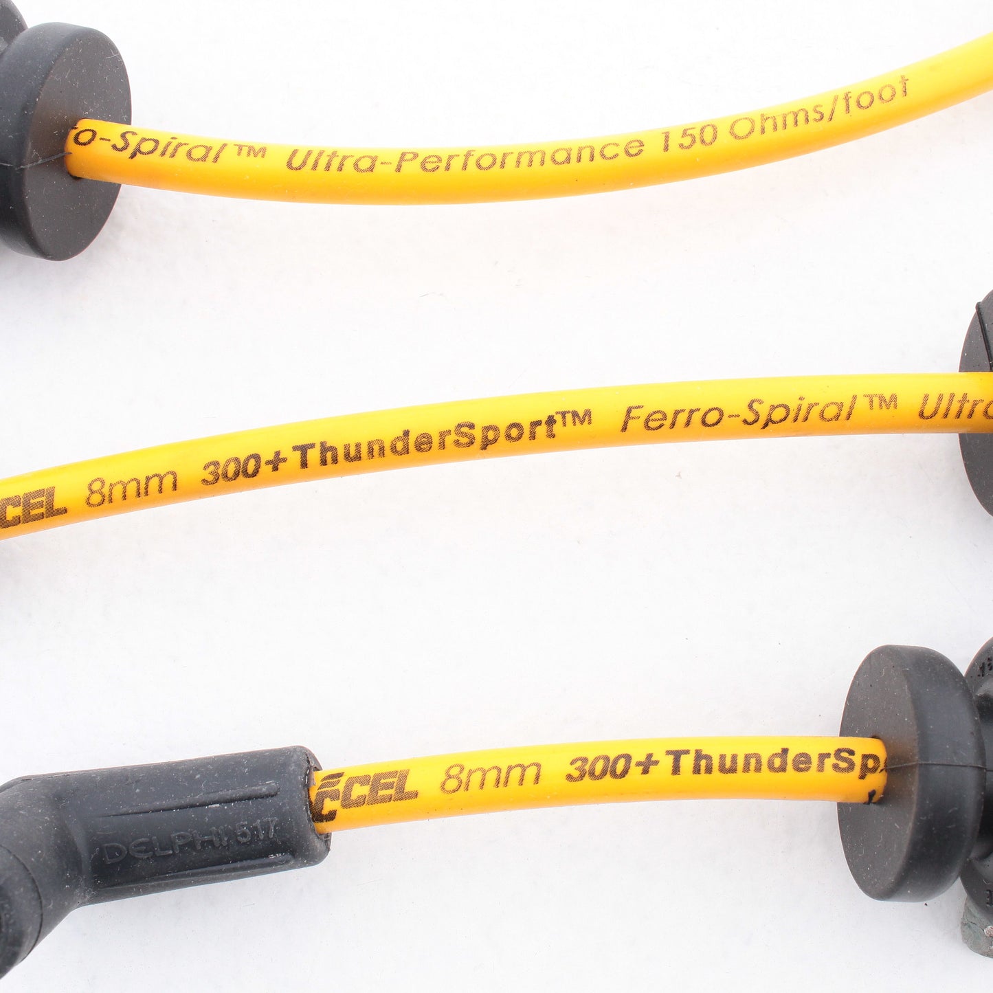 ACCEL 7961Y 300+ Yellow Thundersport Ferro-Spiral 8MM Spark Plug Ignition Wires