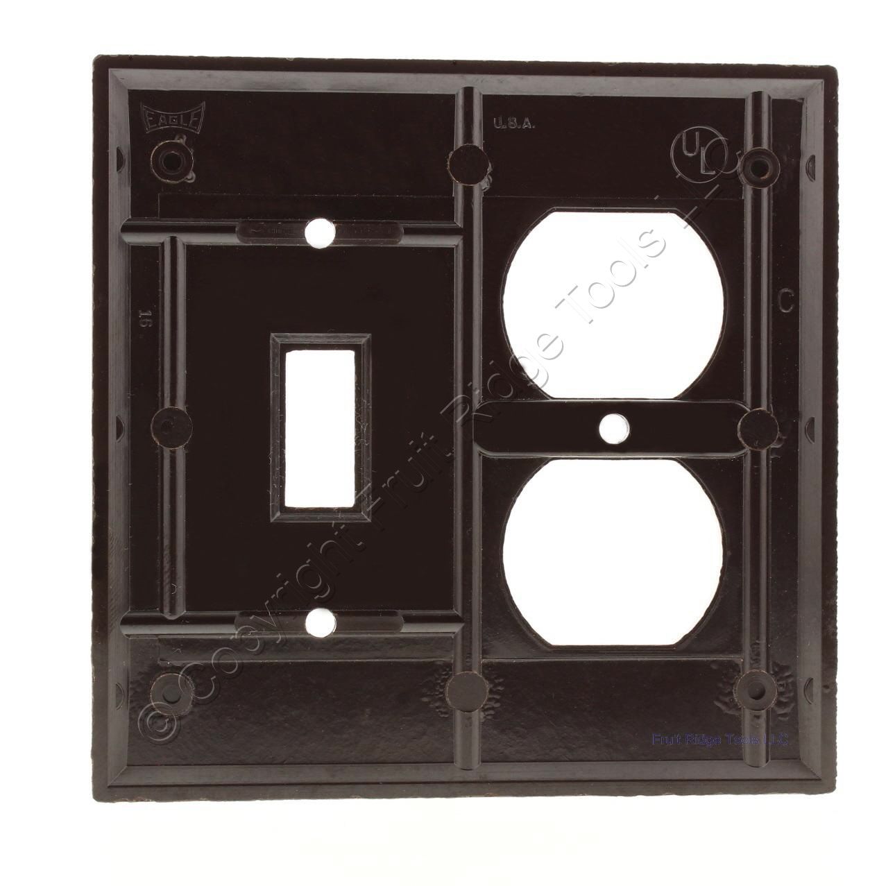 Toggle Switch Wallplate Receptacle Outlet Cover 2G Switchplate Brown 2138B Ace