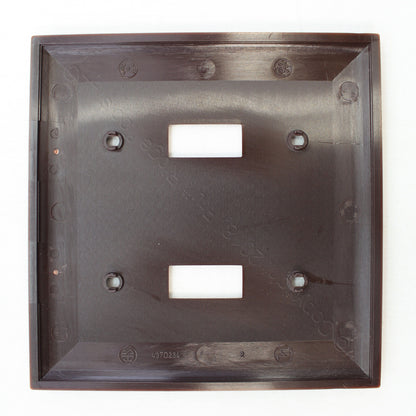 ACE 3037058 Brown 2-Gang Toggle Switch Unbreakable Nylon Standard Size Wallplate