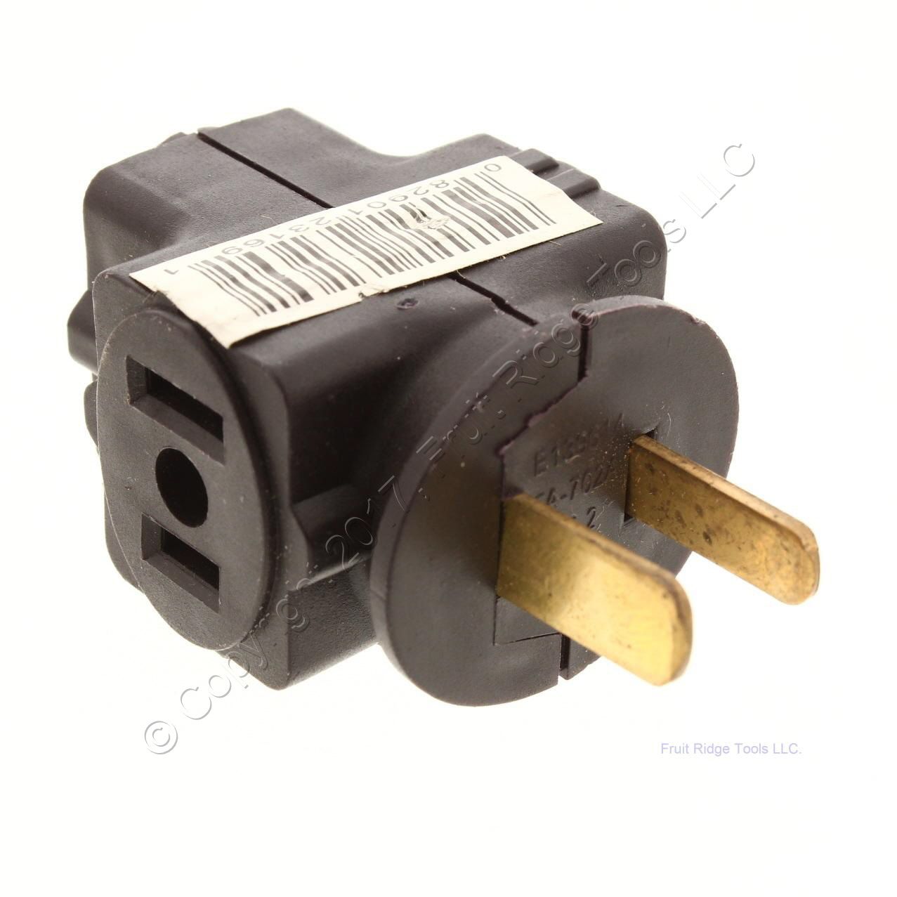 ACE 30635 Triple Tap 15A Outlet Adapter Indoor No-Ground Polarized 120V 1875W